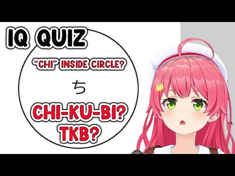 Miko tries hard to solve the IQ quiz