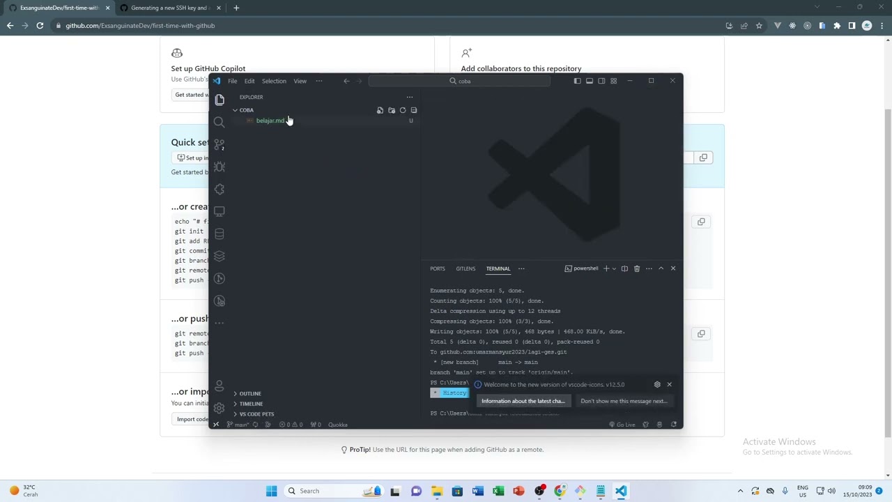 Tutorial membuat akun github dan mengaitkan ke pc kita