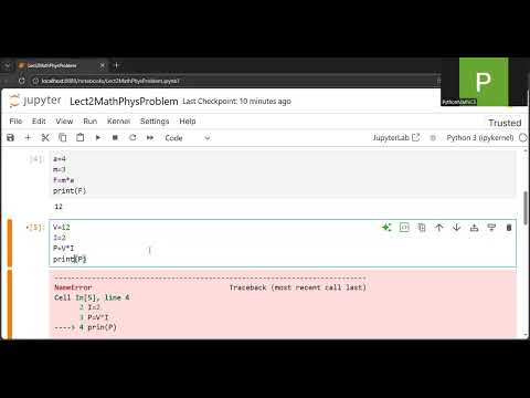 Solving Physics Math Problems Using Python Beginner Examples For Students Lect2