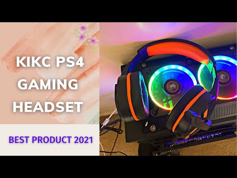 Kikc PS4 Gaming Headset with Mic for Xbox One, PS5, PC, Mobile Phone and Notebook, Controllable Volume Gaming Headphones with Soft Earmuffs for Kid video review thumbnail