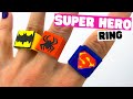 How To Make SUPERHERO Origami RING Paper Ring Diy