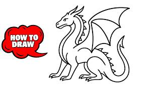 How to Draw a Dragon Easy | Step-by-Step Dragon Drawing Tutorial for Beginners