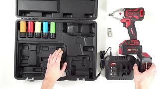 KS TOOLS - 515.6100 eMONSTER 1/2“ Brushless-Akku-Schlag-Schrauber-Satz