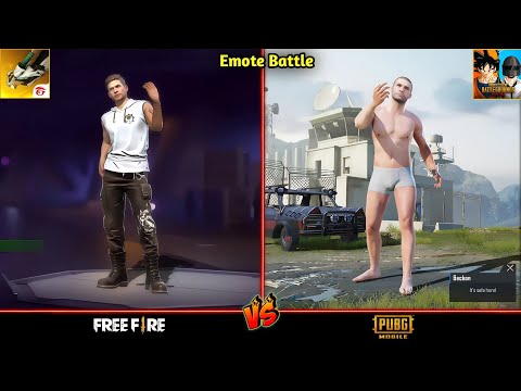 FREE FIRE VS PUBG EMOTE BATTLE - Who Will Win🔥Satisfying Video