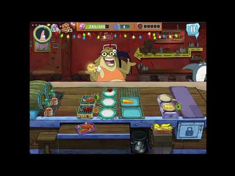 SpongeBob: Krusty Cook-Off - The Salty Spitoon - Level 4 - No Boosters - FULL STORY - CaroGamesNL