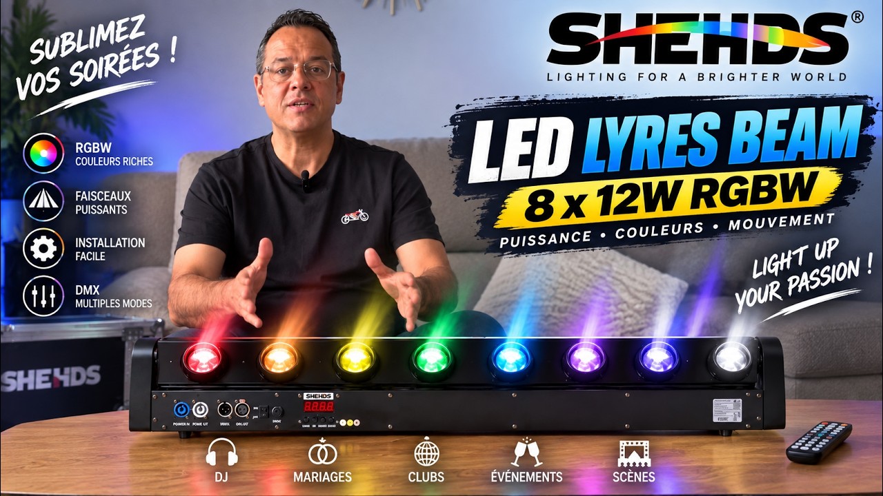 <strong>SHEHDS LED Lyre Beam 8x12W RGBW</strong>