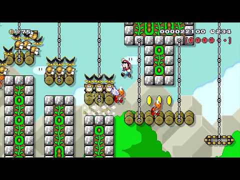 Blocky Burrows ⚡️ by JungleB ⚡️ SUPER MARIO MAKER Raw GAMEPLAY