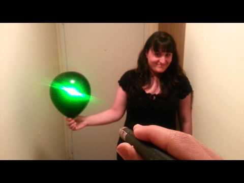 300mW Green Laser Pointer Popping Balloon