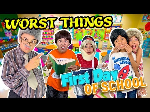 Worst Things First Day of School - Funny Skits : Back to School  // GEM Sisters