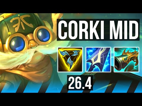 CORKI vs YONE (MID) | Good KDA: 24/1/7, 57K damage | KR Diamond | 26.4