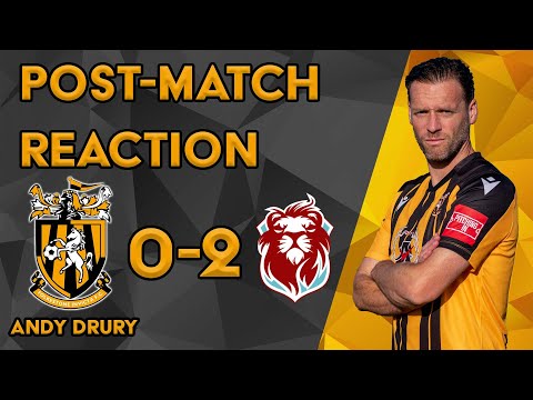 Reaction | Andy Drury | Folkestone Invicta 0-2 Hastings United | Velocity Cup 4th Round