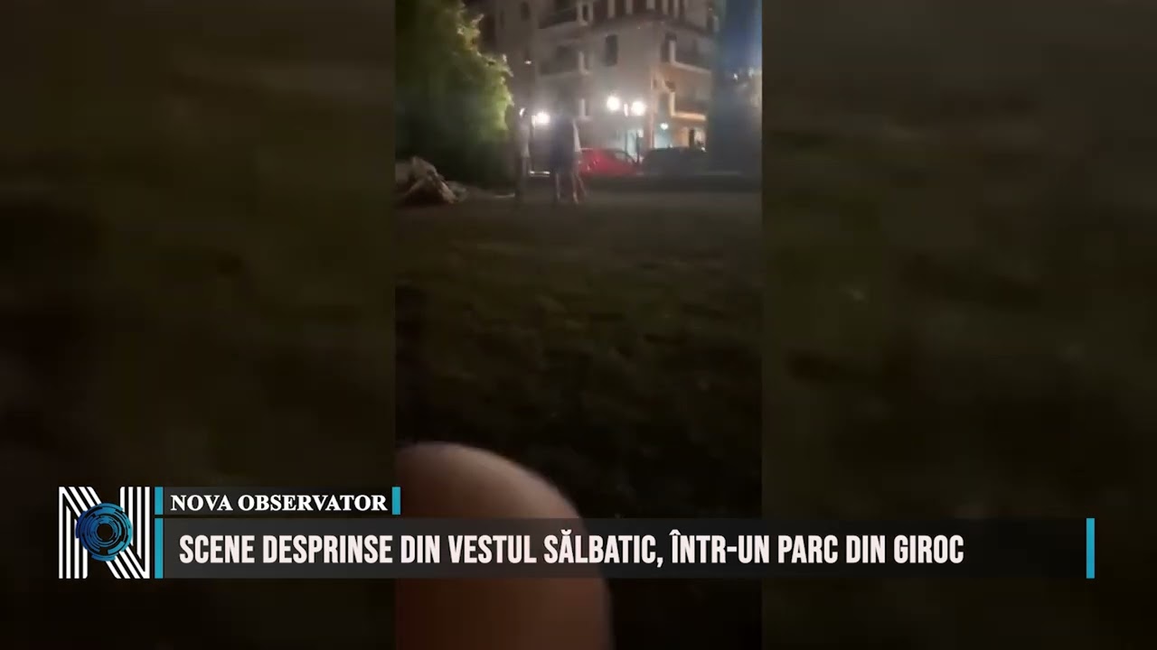 Scene desprinse din Vestul Sălbatic, într-un parc din Giroc