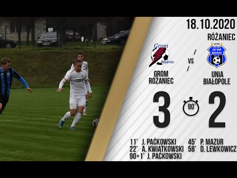 Skrót meczu Grom Różaniec - Unia Białopole 3:2 (18.10.2020)