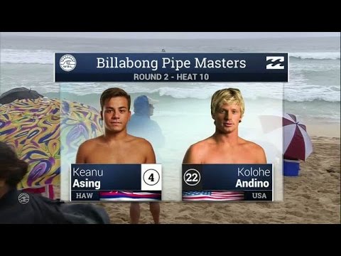 Keanu Asing vs Kolohe Andino - Round Two, Heat 10 - 2015 Billabong Pipe Masters