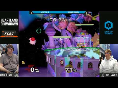 Heartland Showdown SSBM - Euphoric Beverage Vs. Greenwalk (Fox) - Winners Top 16