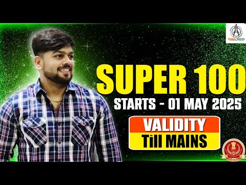 SSC CGL 2025: Super 100 May Batch | Crack SSC CGL with Verbal Maths by Abhas Saini