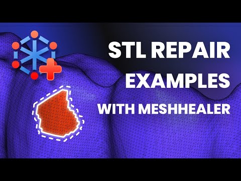 STL Repair Examples with Mesh Healer: No Rebuild Function