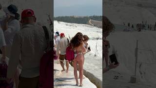 ☀️Magic Of The Cleopatra Pool Pamukkale Turkey -Beatiful Day? #cleopatra #pamukkale #summervibes