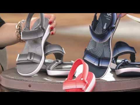 Clarks Cloud Steppers Double Adjust Sport Sandals - Brizo Ravena on QVC