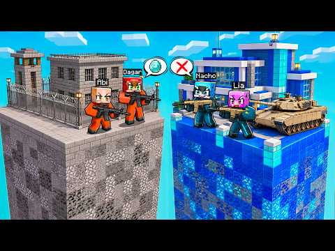 CHUNK de POLICÍAS vs CHUNK de PRISIONEROS en Minecraft!
