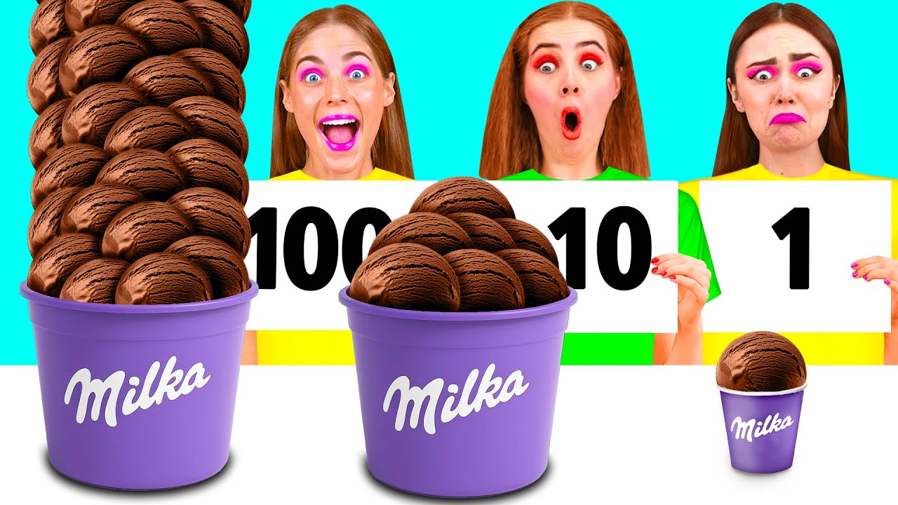 100個重ねフードチャレンジ | クレイジーなキッチンシチュエーション KiKi Challenge