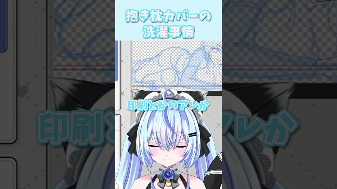 【お絵描きV】抱き枕カバーの洗濯事情！？【尾幡りあん】#個人勢　#イラストレーター