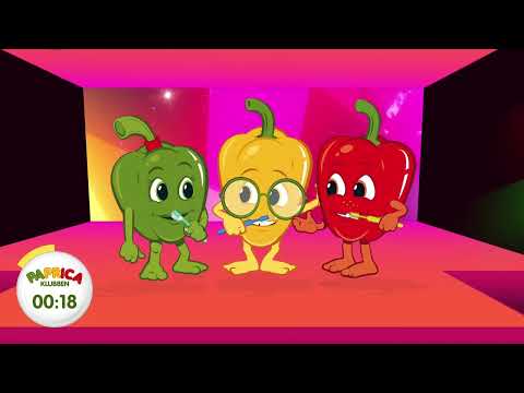 Borsta tänder |  Grönsaker, frukter och friska tänder | Papricaklubben