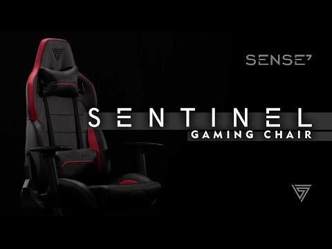 Žaidimų kėdė Sense7 Sentinel fabric  Gaming Chair, Juoda-raudona video