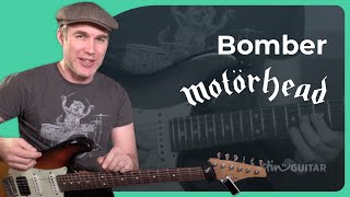 How to play Bomber by Motorhead - Guitar Lesson Tutorial Lemmy Rock