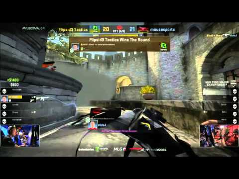B1ad3 and Shara clutch to force 2OT - Flipsid3 vs mousesports MLG CS:GO Major Championship: Columbus