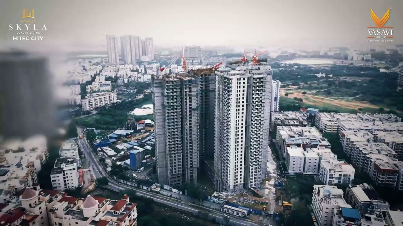 Vasavi Skyla Hitec City | Stunning Aerial View | Ultra Luxury 3&4BHK | Hyderabad Real Estate