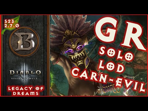 Witch Doctor LoD CarnEvil GR Solo Push Build 2.7.0 Diablo 3 Season 23