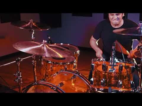 Ludwig Vistalite Amber ZEPP Set 4-piece Shell Pack 14/16/18/26 image 7