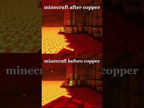 minecraft copper before after  #minecraft #minecratmeme #copper #minecraftcopper #beforeandafter