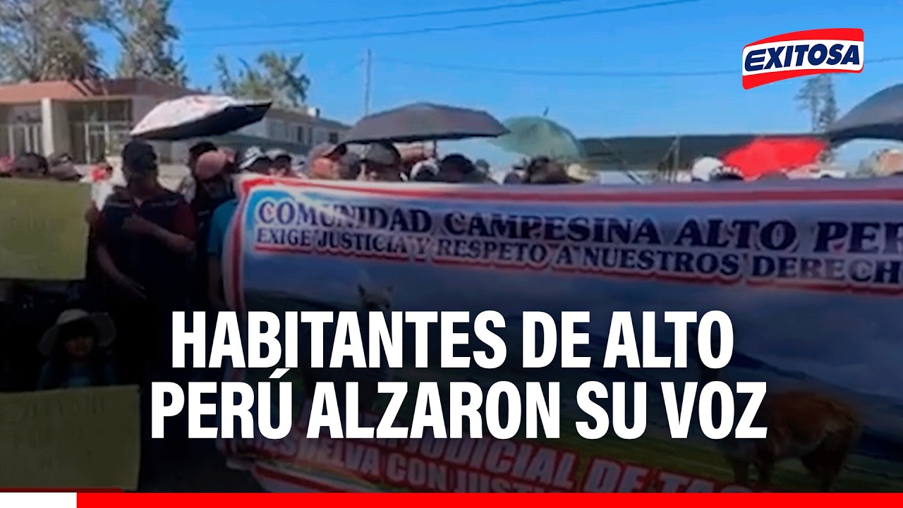 🔴🔵 Habitantes de Alto Perú protestaron para que se reactive su partida registral de dominio