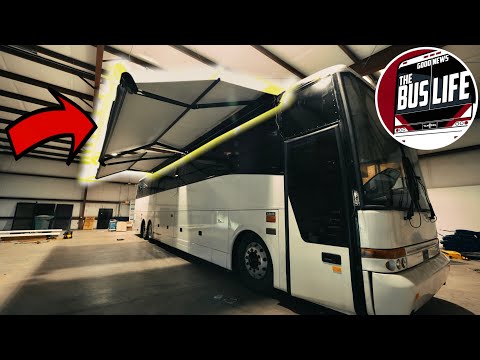We Installed Two 14’ Awnings on our Bus Conversion!