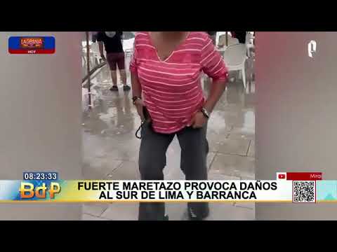Fuerte maretazo causa destrozos al sur de Lima y en Barranca