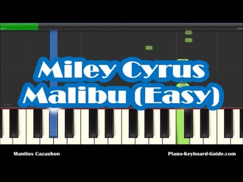 Miley Cyrus - Malibu Easy Piano Tutorial - How To Play