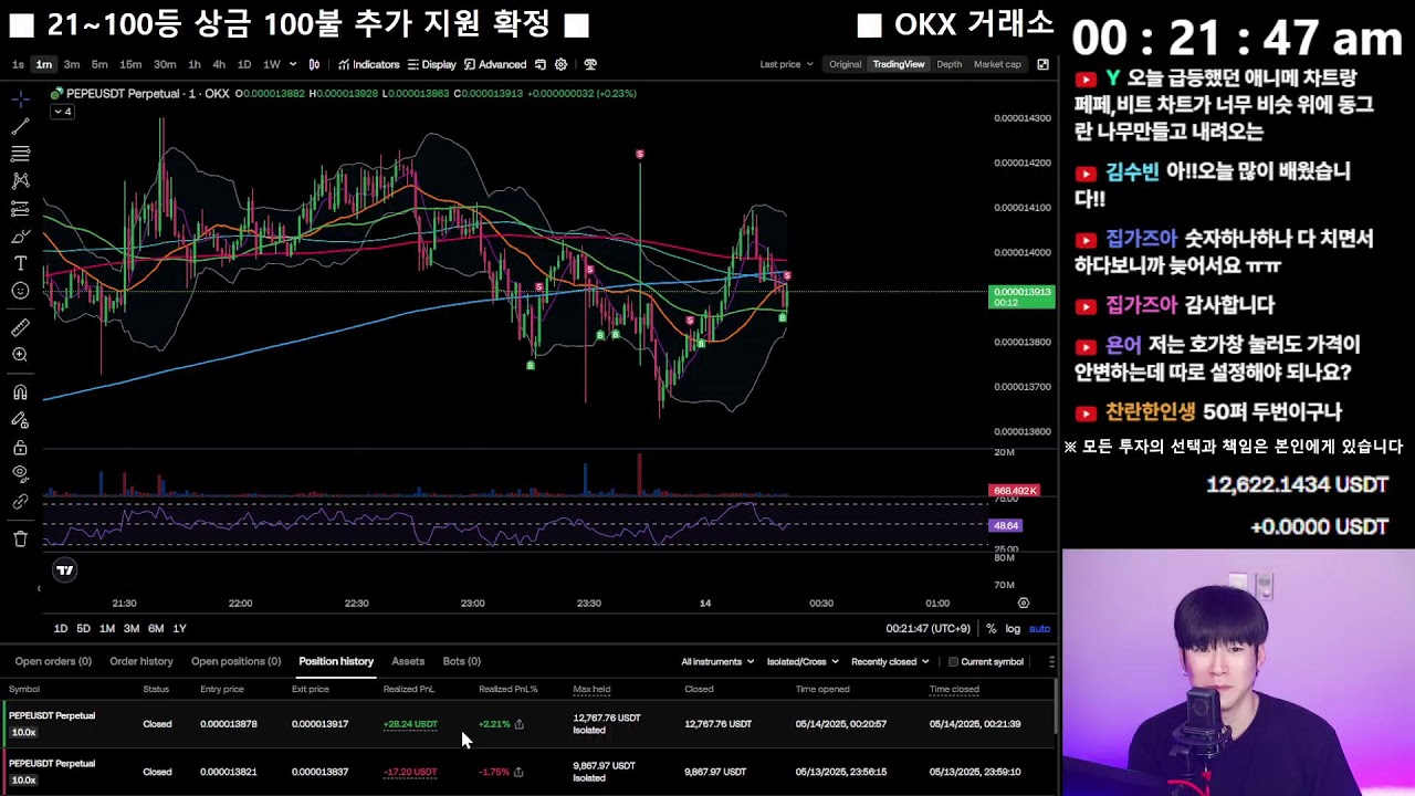 [불장단타왕] 5월 13일 화요일 라이브 ON