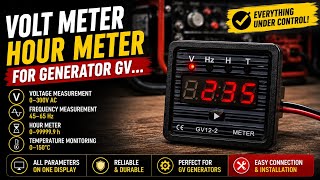 GV13T Betriebsstundenzähler & Voltmeter für 220V Generator: Test & Anschluss