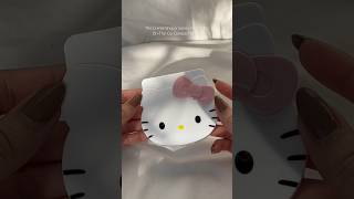 Hello Kitty compact mirror with pink bow #hellokitty #hellokittystuff #shorts #sanrioaesthetic #cute