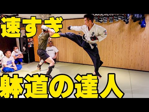 達人技連発、躰道中野哲爾 VS 格闘家矢地祐介、激突【達人トーナメント】