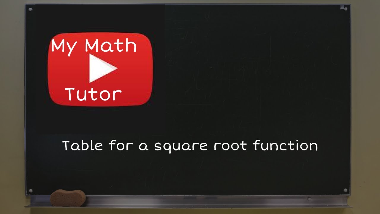 ALEKS | Table for a square root function