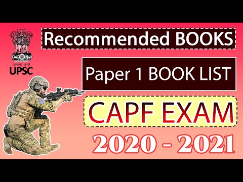 CAPF AC EXAM Book list / Sources for PAPER 1 by AVKS Academy mentor Sravan sambrani / crack capf