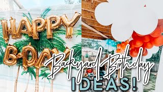 BACKYARD BIRTHDAY PARTY IDEAS | My First DIY BALLOON GARLAND! | Summer Party Ideas