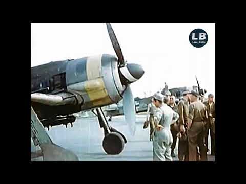Fliegerhorst airfield Ansbach-Katterbach, Germany May 1945 [HD Color Footage]