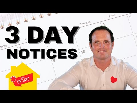 3 Day Notices - Guide for California landlords and tenants to the three 3 Day Notices!