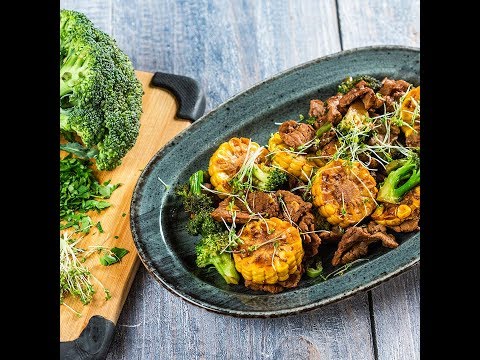 Stir-Fried Beef with Broccoli and Sweet Corn