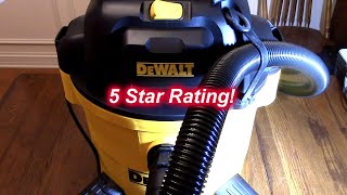 WOW! DEWALT 10 Gallon Wet or Dry Shop Vacuum, 5.5 HP, Extra long 20' Power cord -AMAZING SUCTION!