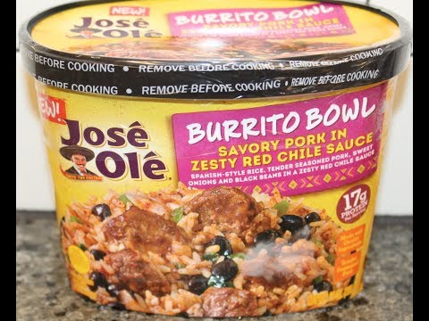 José Olé Burrito Bowl: Savory Pork in Zesty Red Chile...